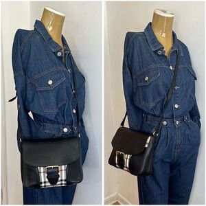 Burberry Horseberry Check Canvas Crossbody Bag